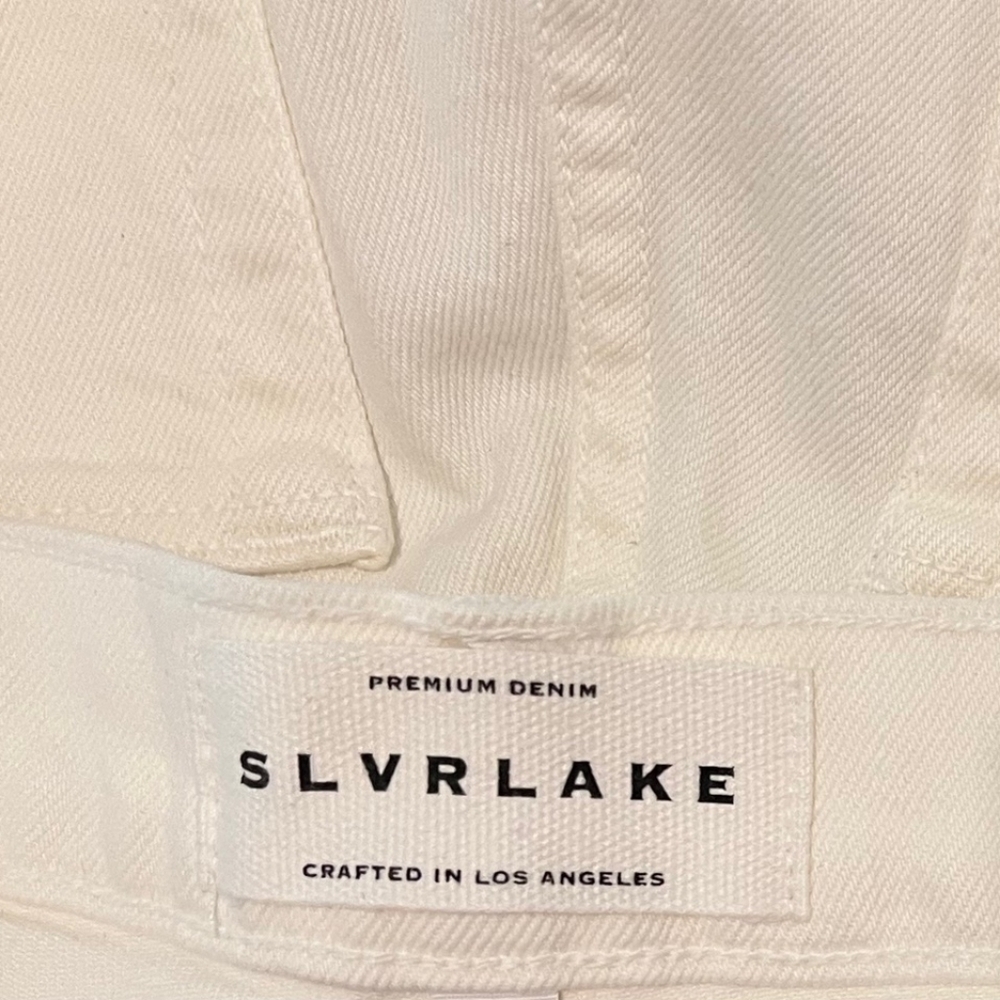 Slvrlake Beatnik Slim Straight High Rise White 5 Pocket Jeans Size 27 NWT - Picture 14 of 14